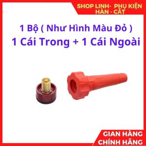 Giắc Nối Nhanh Cáp Hàn DKJ 10 25 Kiểu Thái Cỡ Nhỏ Sắc Đỏ Bền Bỉ, Thiết Bị Chuyên Dùng Cho Máy Hàn Điện Tử Giúp Tối Ưu Hóa Hiệu Suất Công Việc, linh kiện máy hàn.