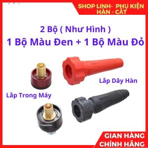 Hai Bộ Giắc Hàn DKJ 10 25 Kiểu Thái Loại Nhỏ Cấu Tạo Đồng Thau Giảm Thiểu Thất Thoát Điện Năng, Phụ Kiện Hàng Đầu Cho Ngành Gia Công Cơ Khí Dân Dụng, linh kiện máy hàn.