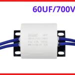 Tụ 60uF 700VDC Trắng Có Dây Máy Hàn, linh kiện điện tử chuyên dụng cho nguồn công suất lớn và thiết bị công nghiệp, linh kiện máy hàn.