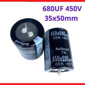 Tụ điện công nghiệp 680UF 450V kích thước 35x50mm dùng cho nguồn DC bus và thiết bị điện tử công suất lớn, linh kiện máy hàn.