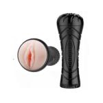 Âm đạo giả đèn pin Pussy 7 chế độ rung, cốc thủ dâm cầm tay dành cho nam giới trưởng thành, thiết kế ngụy trang dạng đèn pin màu đen, chất liệu ABS và silicone theo thông tin nhà bán lẻ, sử dụng 3 pin AAA