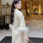 Áo dài nữ cách tân lụa gấm Thái Tuấn cao cấp, thiết kế tinh tế, giá sỉ tận xưởng, phù hợp nhiều vóc dáng, hot trend Tết