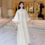 Áo dài nữ cách tân lụa gấm Thái Tuấn cao cấp, thiết kế tinh tế, giá sỉ tận xưởng, phù hợp nhiều vóc dáng, hot trend Tết