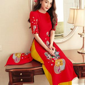 Áo dài tay búp bê tay phồng lụa in 3D cao cấp, mềm mại, thoáng mát, giá sỉ tận xưởng, phù hợp nhiều vóc dáng