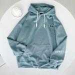 Áo hoodie xanh in nổi nón rộng 2 lớp, form rộng unisex, vải dày mịn cao cấp, chống nắng, giữ nhiệt, phù hợp đi học, đi chơi, phong cách thời trang đường phố
