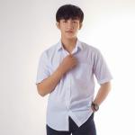 Áo sơ mi học sinh nam cấp 2,3 tay ngắn trắng, chất liệu Kate mềm thoáng mát, form chuẩn, thoải mái, bền đẹp