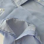 Áo sơ mi kẻ sọc nữ form rộng Hàn Quốc, thiết kế basic, thêu logo mặt cười, chất liệu cotton cao cấp, thoáng mát