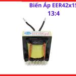 Biến áp xung dạng EER42x15 13:4, linh kiện thay thế tiêu chuẩn, dây đồng hiệu suất cao, chịu tải ổn định trong các bộ nguồn công suất, bền bỉ với thời gian, tăng hiệu suất cho bo mạch, lắp đặt nhanh, linh kiện máy hàn.