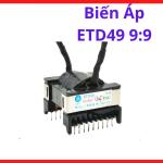 Biến áp ETD49 9:9 cho máy biến tần, đồng dẫn điện cao cấp, thiết kế bền bỉ, chịu được cường độ lớn, linh kiện chuyên dụng, đảm bảo hoạt động mượt mà, hiệu suất ổn định, hàng chất lượng cao, linh kiện máy hàn.