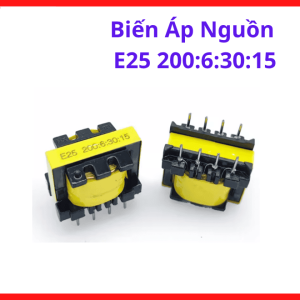 Biến áp E25 200,6,30,15, cho thiết bị điện tử nguồn xung, lõi từ tối ưu từ thông, giảm nhiễu từ trường, hiệu suất làm việc ổn định, cấu tạo bền bỉ, thiết kế chuẩn xác, giải pháp kỹ thuật hiệu quả cho sửa chữa mạch nguồn điện tử, linh kiện máy hàn.