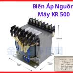 Biến áp KR 500, thiết bị thay thế nguồn máy, lõi thép từ tính chất lượng, khả năng truyền dẫn dòng điện chính xác, độ bền bỉ cao, thiết kế chuẩn công nghiệp, hỗ trợ ổn định nguồn cấp, phù hợp cho các dự án sửa chữa máy móc.