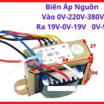 Biến áp đầu vào 0V 220V 380V ra 19V 0V 19V 0V 9V, linh kiện điện tử nguồn, lõi thép chất lượng, hiệu suất truyền dẫn điện áp chính xác, độ bền cao, vật liệu chịu nhiệt, thiết kế chuyên dụng, lựa chọn hàng đầu cho việc bảo trì máy móc công nghiệp.
