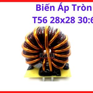 Biến áp T56 28x28 30:6 cho mạch nguồn điện tử, linh kiện đồng cao cấp, dẫn điện tối ưu, chịu nhiệt bền, phụ kiện chuyên nghiệp, đảm bảo dòng điện ổn định, độ bền cao, lắp đặt đơn giản, linh kiện máy hàn.