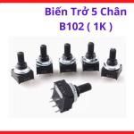 Biến trở 5 chân B102 1K điều chỉnh tín hiệu trong các thiết bị điện tử độ bền vượt trội cấu trúc chân hàn chắc chắn sản phẩm uy tín cho mọi kỹ sư phần cứng và xưởng sửa chữa điện tử dân dụng