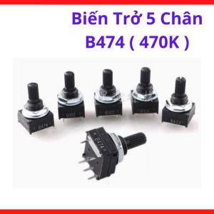 Biến trở B474 470K năm chân chất lượng cao dễ dàng lắp đặt và đấu nối trong mọi sơ đồ mạch điện phức tạp, linh kiện hỗ trợ hiệu chỉnh thông số kỹ thuật chuẩn xác, thiết bị điện tử dân dụng, sản phẩm chuyên dụng