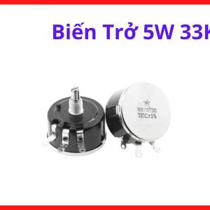 Biến trở 5W 33K điều chỉnh thông số mạch điện công nghiệp thiết kế tiêu chuẩn tiếp điểm hợp kim chống mài mòn hiệu suất hoạt động ổn định tối đa cho bo mạch điều khiển công suất và thiết bị điện tử