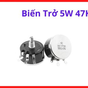 Biến trở 5W 47K dây quấn chịu tải cao dùng chỉnh dòng điện mạch nguồn thí nghiệm tiếp xúc điện cực tốt tản nhiệt hiệu quả sản phẩm thiết yếu cho các kỹ sư điện tử và thợ kỹ thuật công nghiệp chuyên nghiệp