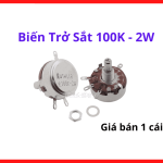 Biến trở công suất 2W trị số 100K thiết kế chuẩn công nghiệp tối ưu hóa độ tiếp xúc điện, không thể thiếu trong các bảng mạch điều khiển tự động và thiết bị thí nghiệm, linh kiện điện tử, linh kiện máy hàn.