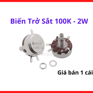 Biến trở công suất 2W trị số 100K thiết kế chuẩn công nghiệp tối ưu hóa độ tiếp xúc điện, không thể thiếu trong các bảng mạch điều khiển tự động và thiết bị thí nghiệm, linh kiện điện tử, linh kiện máy hàn.
