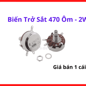 Biến trở sắt 470 Ôm 2W dòng sản phẩm chuyên dụng cho các mạch điện tử yêu cầu độ tuyến tính và độ ổn định cao theo thời gian, linh kiện cơ điện tử chính hãng, thiết bị hỗ trợ kỹ thuật, linh kiện máy hàn.