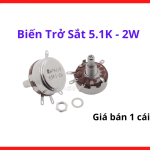 Biến trở sắt 5.1K 2W nâng cấp độ bền toàn diện cho mọi hệ thống mạch điện tử trước các tác động khắc nghiệt của môi trường làm việc, linh kiện chất lượng cao, thiết bị công nghiệp, linh kiện máy hàn.