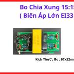 Bo chia xung 15:15 sử dụng biến áp lớn EI33, tối ưu hóa công suất cho máy hàn điện tử, linh kiện chất lượng cho hệ thống điều khiển, lắp ráp máy hàn inverter, đảm bảo độ chính xác xung cao.