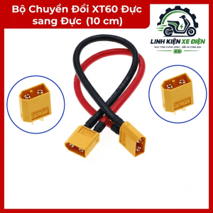 Dây chuyển đổi XT60 cái sang cái 10 cm, cáp nối nguồn pin LiPo, drone FPV, xe điều khiển RC và bộ điều tốc ESC, kết nối hai đầu XT60 đực tương thích, hỗ trợ bố trí dây điện gọn trong hệ thống nguồn DC