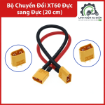 Bộ chuyển đổi XT60 đực sang đực 20 cm, dây nguồn DC nối hai đầu XT60 cái, phụ kiện kết nối pin LiPo, pin drone FPV, xe điều khiển RC, bộ điều tốc ESC và thiết bị điện tử tương thích, hỗ trợ lắp đặt gọn trong không gian hẹp