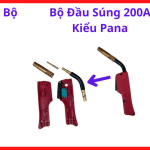 Bộ đầu súng MIG 200A kiểu Pana, phụ kiện súng hàn MIG 200A, đầu súng hàn gồm cổ cong chụp khí bép hàn sứ chia khí giúp ổn định hồ quang, linh kiện máy hàn MIG dùng cho cơ khí dân dụng và sửa chữa