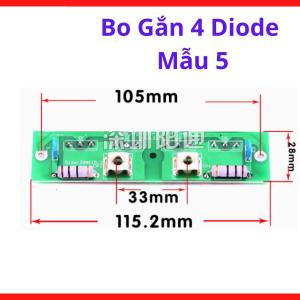 Bo Gắn 4 Diode Mẫu 5, Đế Nhôm Gắn Diode Máy Hàn, Hỗ Trợ Tản Nhiệt Và Cố Định Linh Kiện Chỉnh Lưu Trong Bộ Nguồn Công Suất