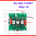 Bo Gắn 4 IGBT Mẫu 10, bo gắn sò công suất inverter giúp hỗ trợ kiểm tra và thay thế transistor dễ hơn, linh kiện sửa chữa máy hàn phù hợp kỹ thuật viên điện tử, kho linh kiện máy hàn.