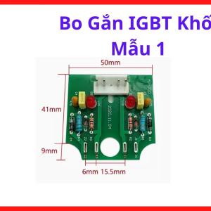 Bo Gắn IGBT Khối Mẫu 1, bo inverter máy hàn công suất lớn hỗ trợ cố định cụm transistor và giảm ảnh hưởng rung động trong môi trường cơ khí, kho linh kiện máy hàn.