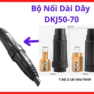 Bộ nối dài cáp hàn DKJ50-70 chuyên dụng công nghiệp, đầu nối nhanh điện cực máy hàn TIG MIG, kết cấu lõi đồng chống gỉ sét trong môi trường ẩm ướt, phụ kiện thay thế đáng tin cậy cho kỹ sư điện cơ, vận hành bền bỉ vô cùng ổn định suốt thời gian dài