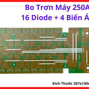 Bo trơn máy 250A 16 diode linh kiện mạch nguồn tự động hóa công nghiệp tối ưu hóa quá trình truyền tải năng lượng giúp động cơ hoạt động mượt mà không bị gián đoạn công việc