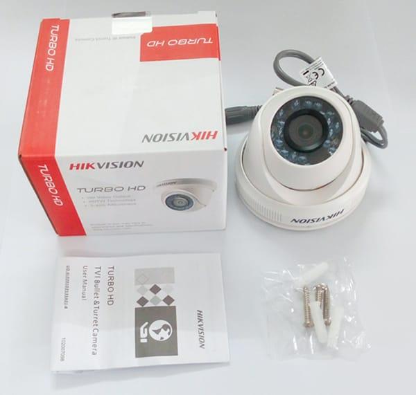 Camera Dome Hikvision 2.0MP, cảm biến CMOS, chống nước, chống bụi IP66, hỗ trợ menu OSD điều khiển từ xa, bảo hành 24 tháng chính hãng