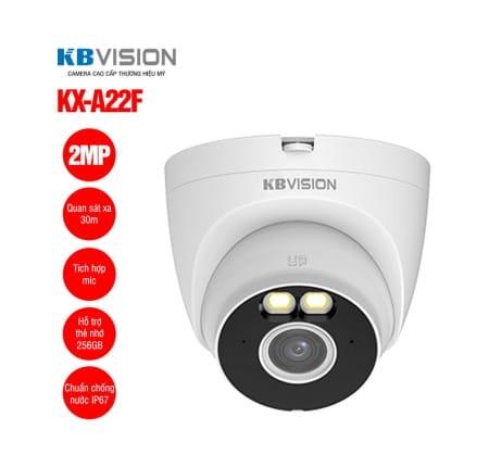 Kbvision KX-C22L, camera IP WiFi 2.0MP Full Color, H265+, phát hiện chuyển động AI, chống ngược sáng DWDR, bảo vệ toàn diện ngày đêm, đàm thoại hai chiều
