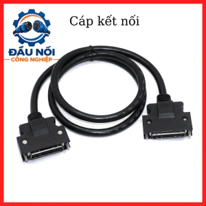 Cáp điều khiển SCSI MDR 50 Pin cho hệ thống servo công nghiệp, dây kết nối CN1 với bo chuyển đổi tín hiệu, hỗ trợ đấu nối thiết bị tự động hóa và tủ điện khi sơ đồ chân cùng kiểu đầu nối tương thích