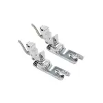 Chân vịt 2 kim mí 1/8 x 1/4 ngược phải cho máy may công nghiệp, phụ tùng máy may 2 kim, chân vịt dẫn hướng vật liệu, hỗ trợ giữ vải ổn định, phục vụ xưởng may và bảo trì thiết bị
