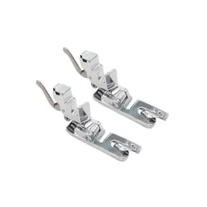 Chân vịt 2 kim mí 1/8 x 1/4 ngược phải cho máy may công nghiệp, phụ tùng máy may 2 kim, chân vịt dẫn hướng vật liệu, hỗ trợ giữ vải ổn định, phục vụ xưởng may và bảo trì thiết bị