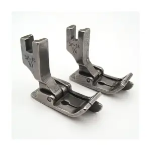Chân vịt máy may SP18 1/4 bên phải, chân vịt mí sống 6 ly, hỗ trợ căn chỉnh mép vải và kiểm soát đường may, phù hợp máy may công nghiệp, xưởng may, kỹ thuật viên và nhu cầu bảo trì