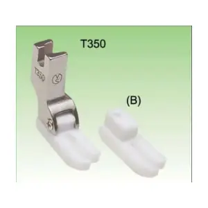 Chân vịt máy may công nghiệp T350, loại thường, phụ kiện presser foot hỗ trợ dẫn vải và giữ vật liệu khi may, phù hợp máy 1 kim tương thích, sử dụng trong sửa chữa, bảo trì và gia công hàng may