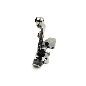 Chân vịt vắt sổ 4 chỉ máy may công nghiệp, phụ tùng chân vịt thay thế, hỗ trợ giữ vật liệu khi may và phối hợp với cơ cấu đưa vải, thích hợp xưởng may, kỹ thuật viên và thợ bảo trì máy