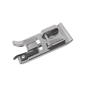 Linh kiện máy may công nghiệp chân vịt vắt sổ br 5 chỉ 2 cầu cao cấp, thiết kế tối ưu hóa lực ép xuống mặt nguyệt, giúp vải chạy đều không bị nhăn mép hay đùn chỉ, độ bền cơ học cao giảm thiểu chi phí bảo trì sửa chữa.