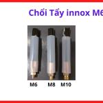 Chổi tẩy mối hàn inox ren M6, phụ kiện máy điện hóa inox dùng sợi carbon dẫn điện cho vệ sinh mối hàn TIG và inox 304