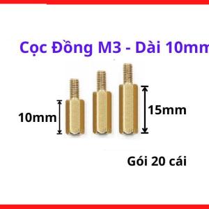 Cọc Đồng M3 Kê Board Mạch 10mm, Bộ 20 Trụ Đồng Dùng Cho PCB, Board Điều Khiển Và Nguồn Xung, kho linh kiện máy hàn.