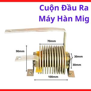 Linh kiện cuộn cảm đầu ra máy hàn MIG 350A 500A, đồng nguyên chất, khả năng chịu nhiệt vượt trội, bền bỉ cho máy hàn công nghiệp, giúp ổn định dòng hàn, thiết kế chuẩn xác, thay thế nhanh chóng, linh kiện máy hàn.