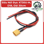 Đầu Nối Đực XT30U-M AMASS D18 Dài 30cm, Jack XT30U-M 2 Pin, Dây 18AWG, Đầu Cắm Nguồn DC, Kết Nối Pin Lithium, Phụ Kiện RC, Drone FPV, ESC, Motor, Bộ Điều Khiển Và Thiết Bị Điện Tử