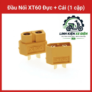 Đầu Nối  XT60  Đực + Cái (1 cặp), Đầu Nối Nguồn DC 2 Pin, Jack XT60 Female, Chuẩn Kết Nối Pin Lithium, Pin LiPo, ESC, Drone, Xe Điều Khiển, Thiết Bị Điện Một Chiều, Vỏ Cách Điện PA, Tiếp Điểm Đồng Mạ Vàng, Kết Nối Nguồn DC Công Suất Cao