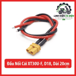 Đầu nối cái AMASS XT30U-F 18AWG dây 20cm, giắc XT30U 2PIN đầu cái, dây silicone, đầu nối nguồn pin LiPo, ESC, drone FPV, xe RC, máy bay mô hình, robot, động cơ điện và thiết bị DC