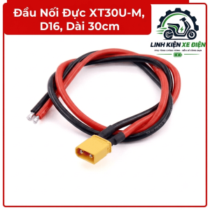 Đầu Nối Đực XT30U-M D16, Dây 16AWG Dài 30cm, Đầu Cắm XT30U 2 Pin AMASS Cho Pin LiPo, ESC, Drone FPV, Xe RC, Máy Bay Mô Hình, Robot, Mạch Điều Khiển Và Thiết Bị Điện Tử, Cáp Nguồn Silicone Gọn Cho Lắp Ráp